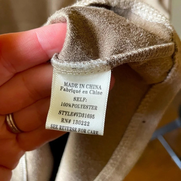 Very J women’s faux suede mini dress SZ small beige - Picture 8 of 9